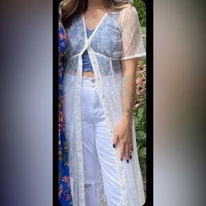 Anthropologie Lace Button-down Tunic